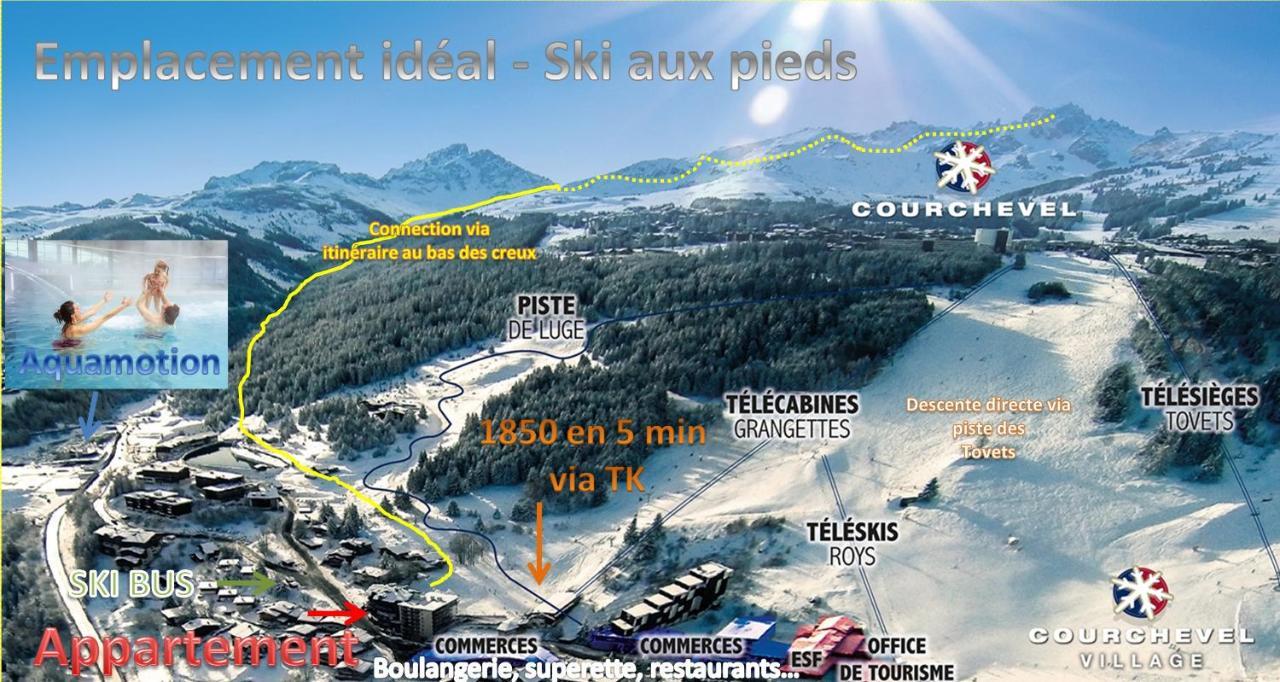 Courchevel 1550 - Veritable Ski Aux Pieds - Appartement Les Tovets T2 - 47M2 - 4P Exteriér fotografie